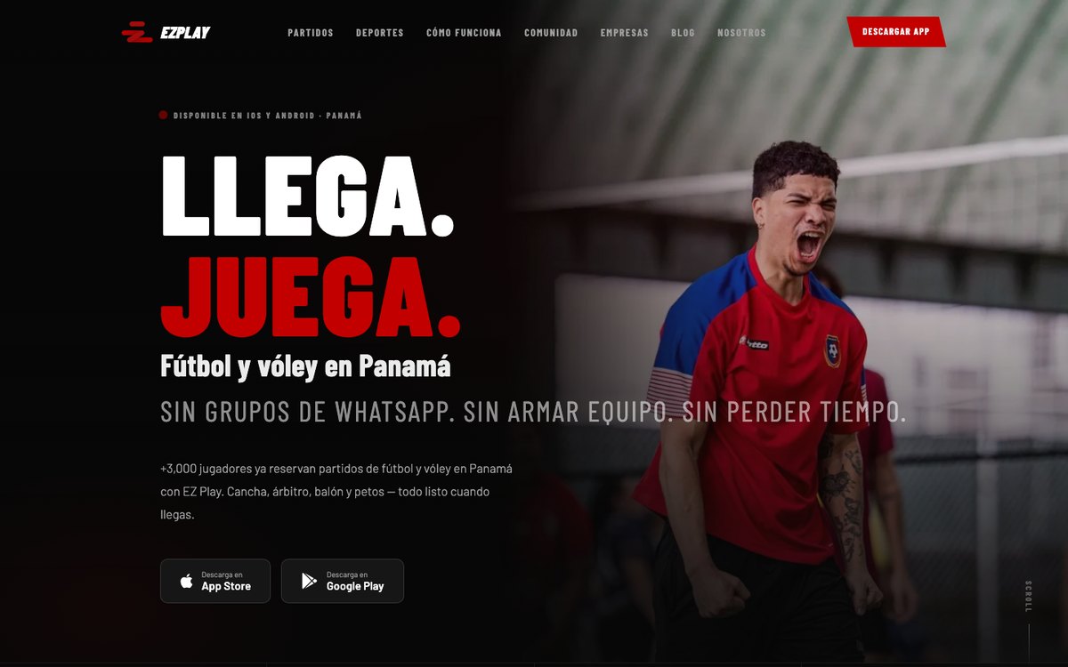 Portada de la página de EZ Play
